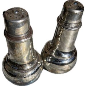 Vintage 1980s WM Rogers International Silver Silver-plated Pair of Salt and Pepp